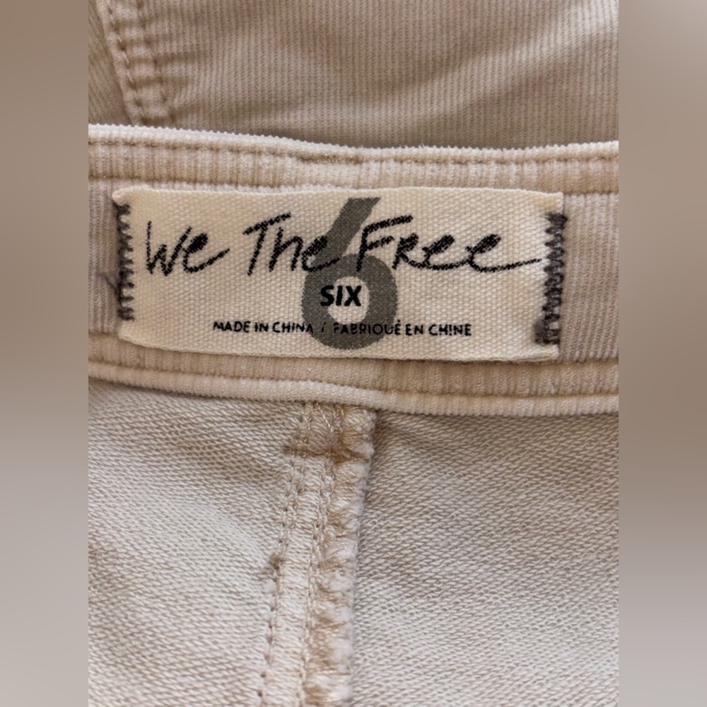 Free People women’s Corduroy Pants - Cream - Picture 6 of 6